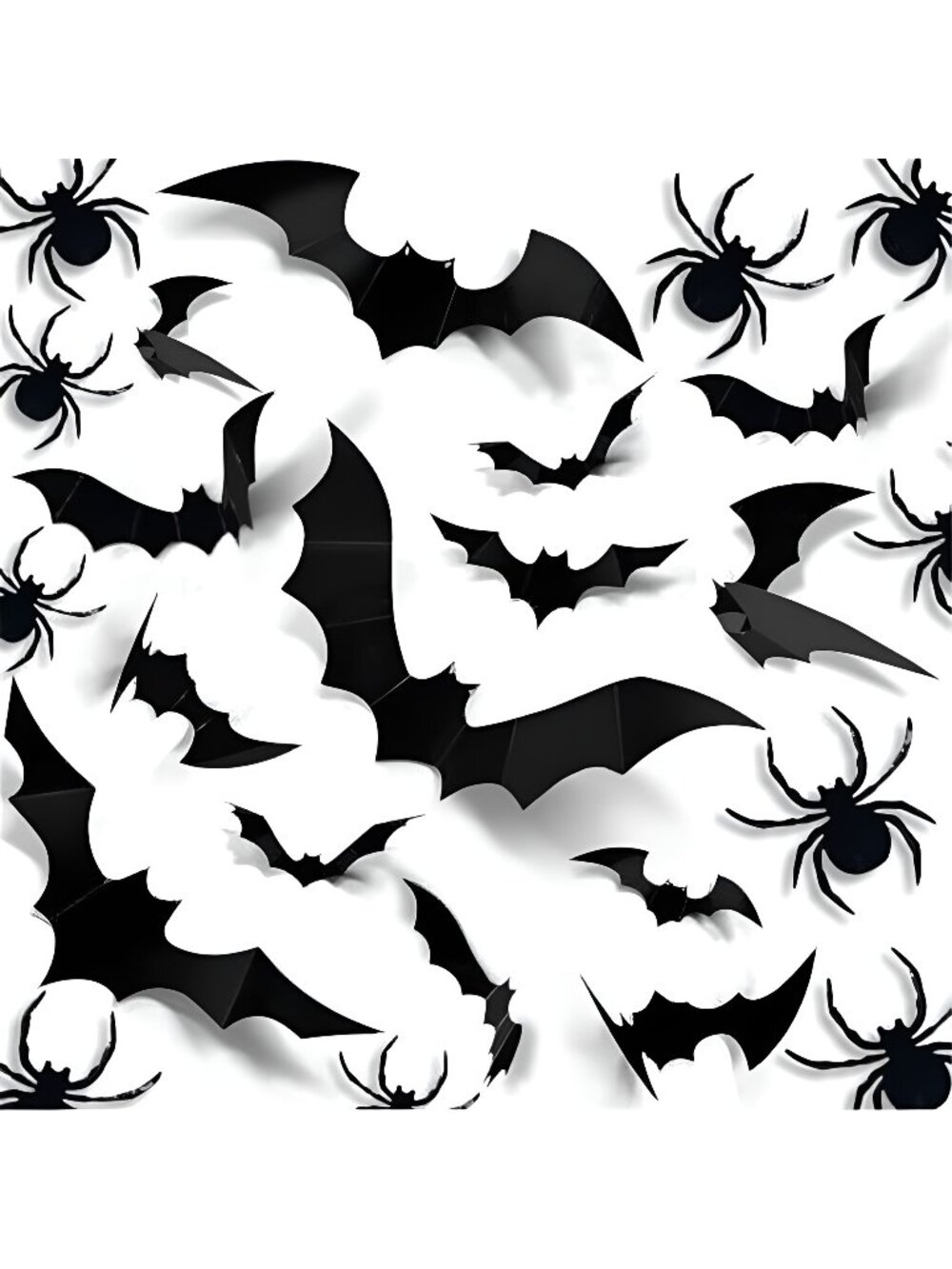Bats Spider Halloween Decorations 105 Pcs 3D Wall Stickers Decor